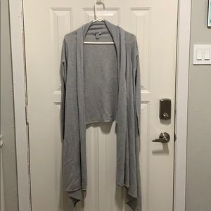 DKNY light gray, thin cardigan
